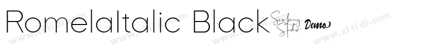 RomelaItalic Black字体转换